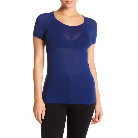 Wolford Transparent Nature Blue Short Sleeve Tee